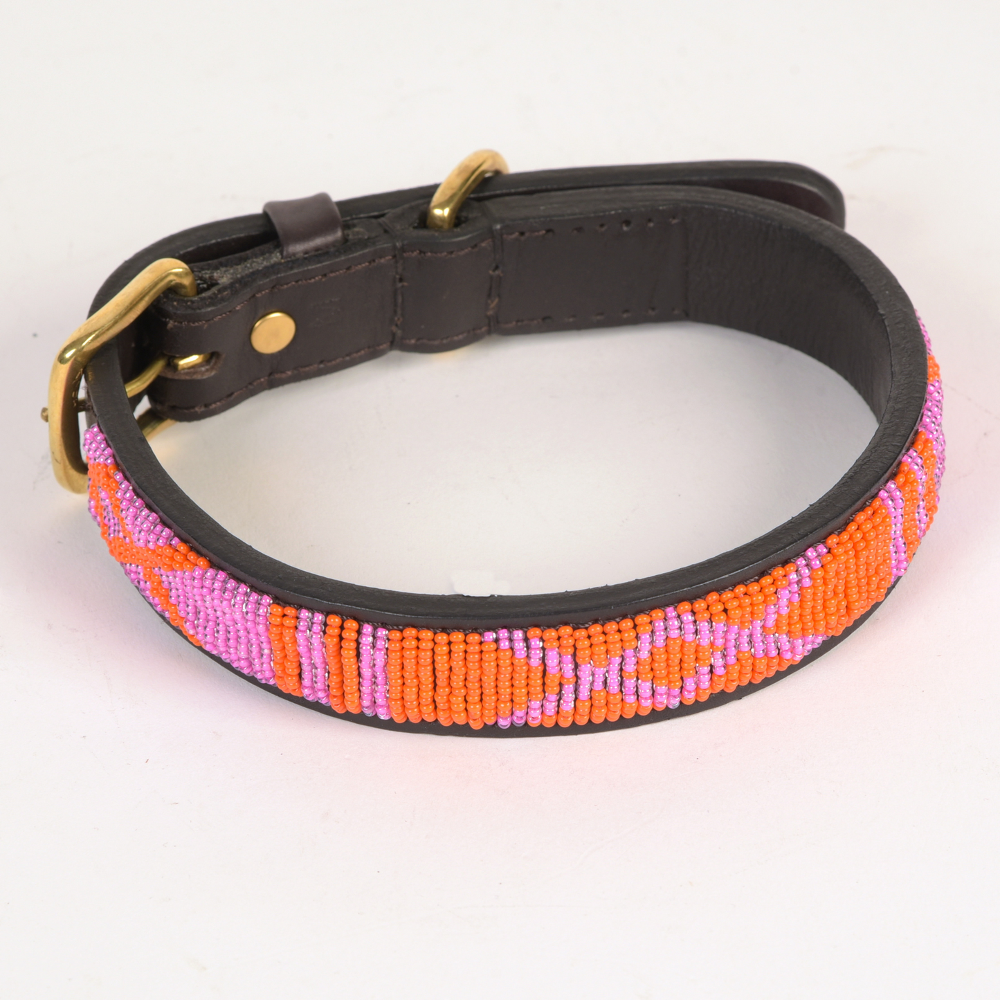 Small Maasai Hand Beaded Leather Dog Collars