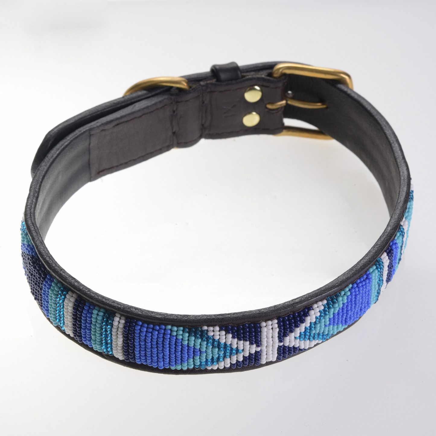 Small Maasai Hand Beaded Leather Dog Collars