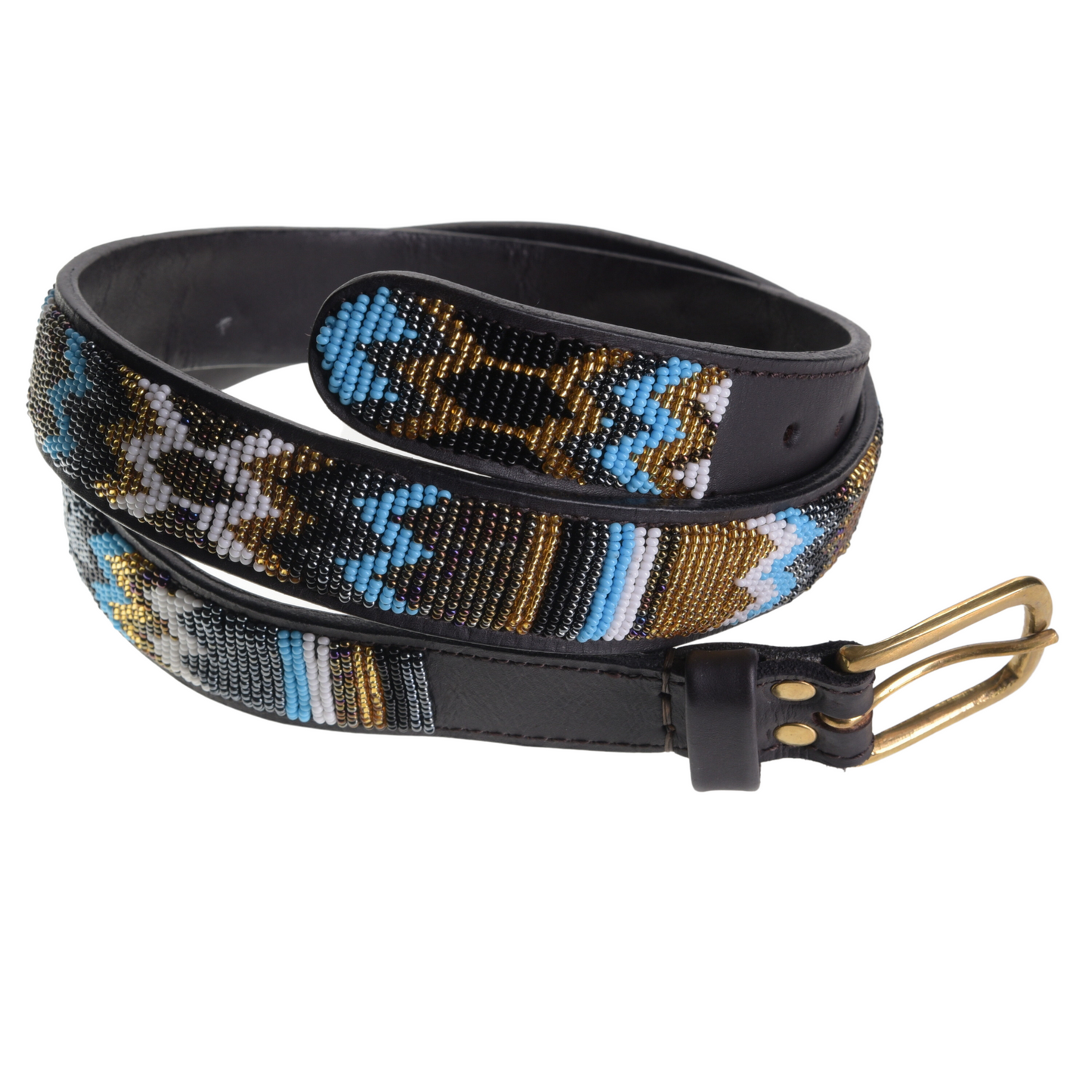 Maasai Hand Beaded Belts - Shades of Blue (Unisex)